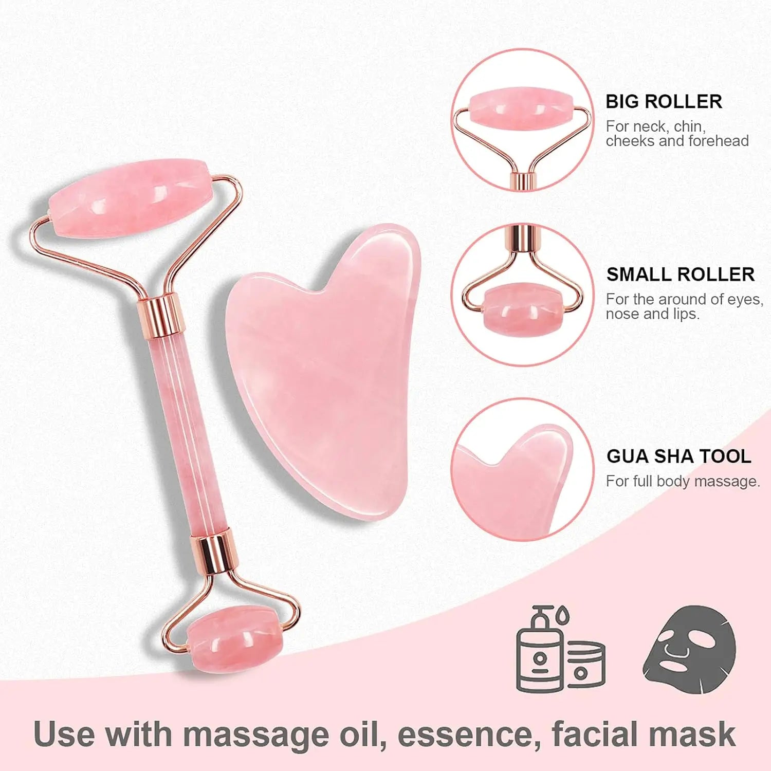 Gua Sha en Quartz – Massage Lymphatique – Nouréa Beauty™