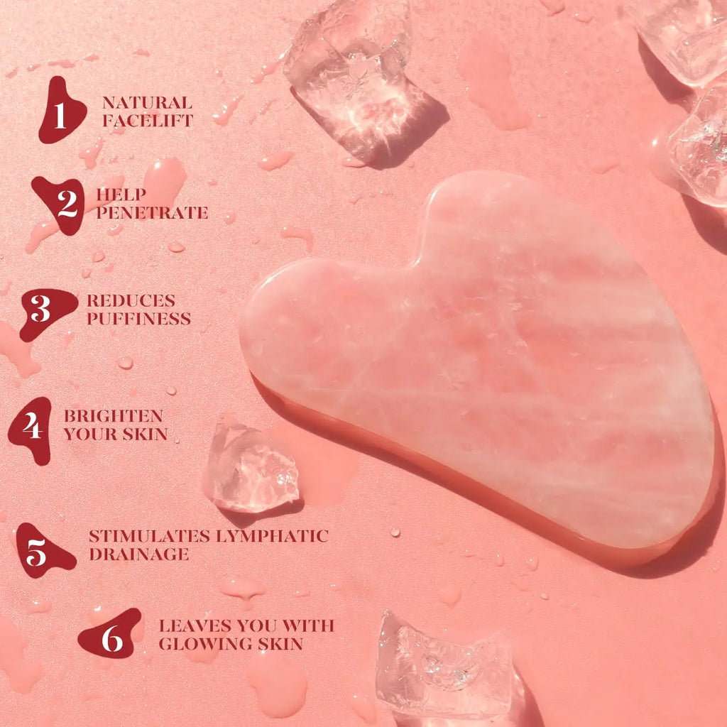 Gua Sha en Quartz – Massage Lymphatique – Nouréa Beauty™