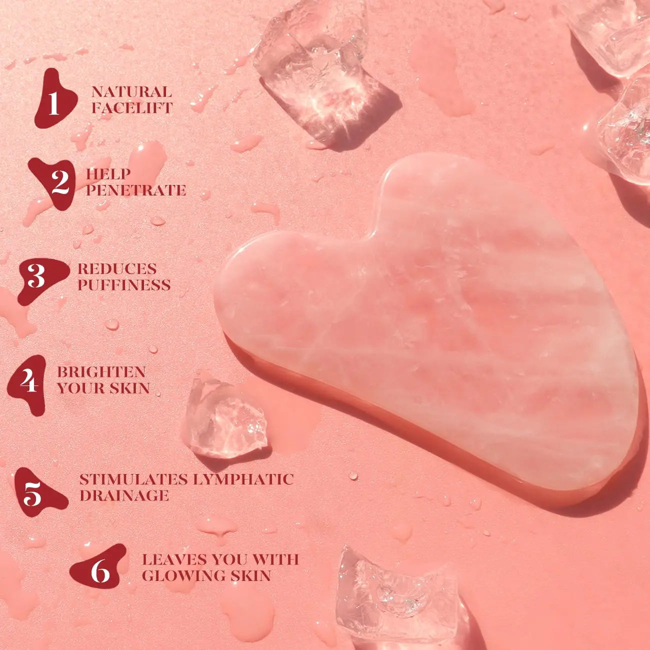 Gua Sha en Quartz – Massage Lymphatique – Nouréa Beauty™